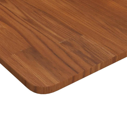 Piano Tavolo Quadrato Marrone Scuro 50x50x1,5cm Rovere Trattato