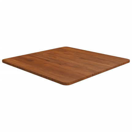 Piano Tavolo Quadrato Marrone Scuro 60x60x1,5cm Rovere Trattato