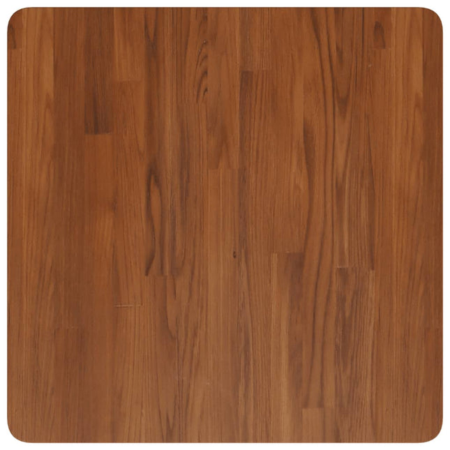Piano Tavolo Quadrato Marrone Scuro 60x60x1,5cm Rovere Trattato