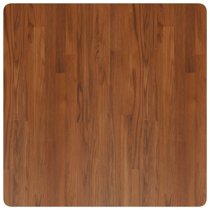 Piano Tavolo Quadrato Marrone Scuro 80x80x1,5cm Rovere Trattato