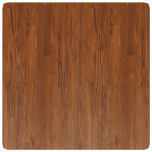 Piano Tavolo Quadrato Marrone Scuro 90x90x1,5cm Rovere Trattato