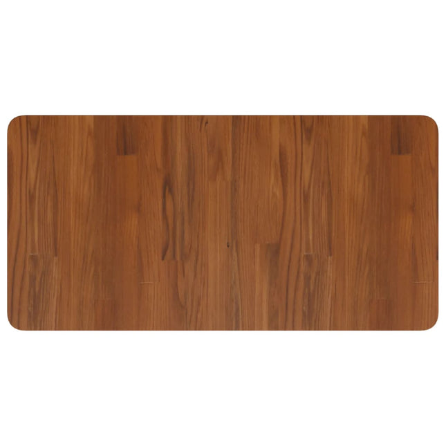 Piano Bagno Marrone Scuro 80x40x1,5cm Legno Massello Trattato