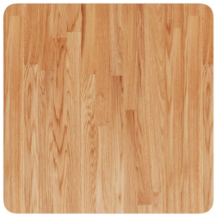 Piano Tavolo Quadrato Marrone Chiaro 50x50x2,5 Rovere Trattato