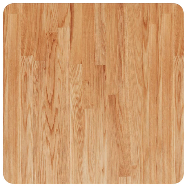 Piano Tavolo Quadrato Marrone Chiaro 50x50x2,5 Rovere Trattato