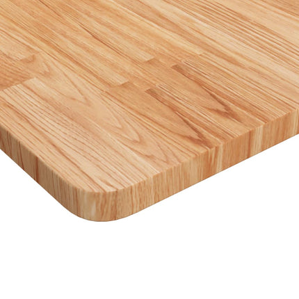 Piano Tavolo Quadrato Marrone Chiaro 50x50x2,5 Rovere Trattato