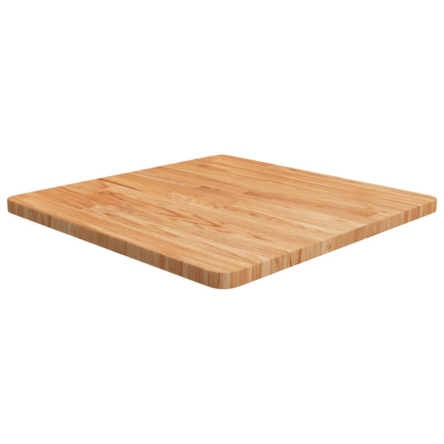 Piano Tavolo Quadrato Marrone Chiaro 60x60x2,5 Rovere Trattato