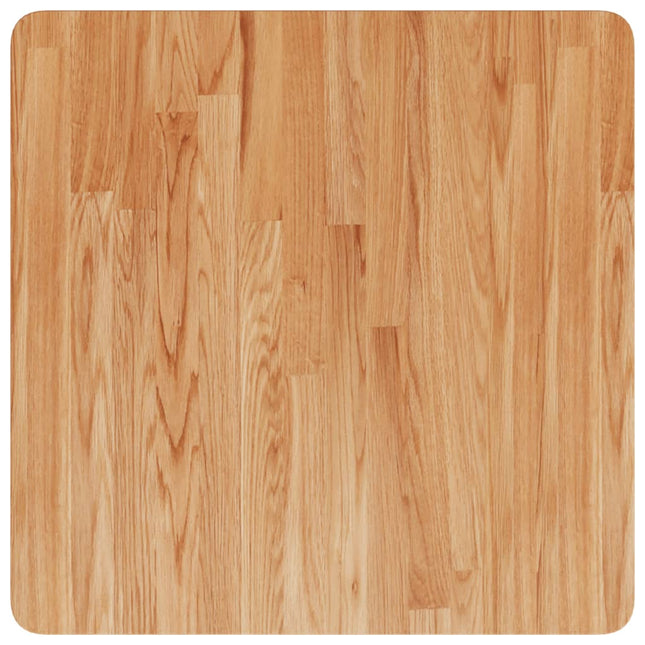 Piano Tavolo Quadrato Marrone Chiaro 60x60x2,5 Rovere Trattato