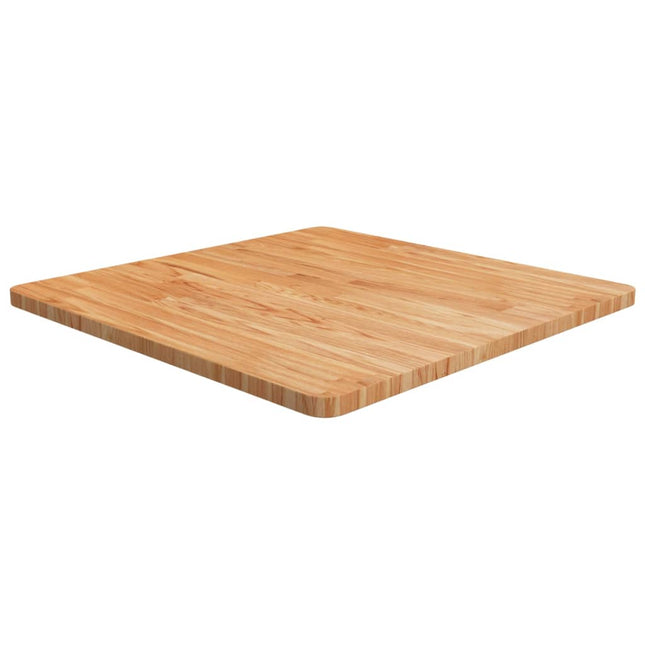Piano Tavolo Quadrato Marrone Chiaro 70x70x2,5 Rovere Trattato