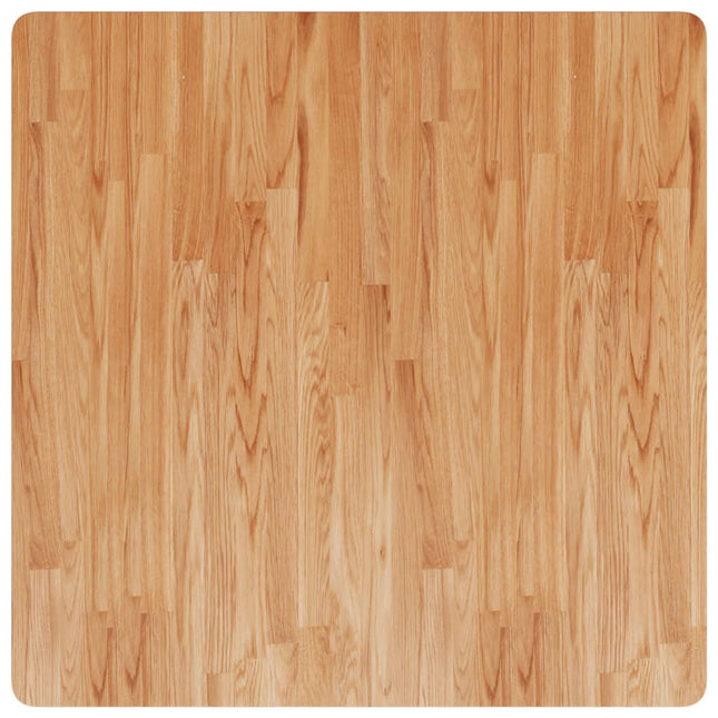 Piano Tavolo Quadrato Marrone Chiaro 90x90x2,5 Rovere Trattato