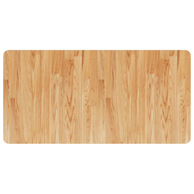 Piano Bagno Marrone Chiaro 100x50x2,5cm Legno Massello Trattato