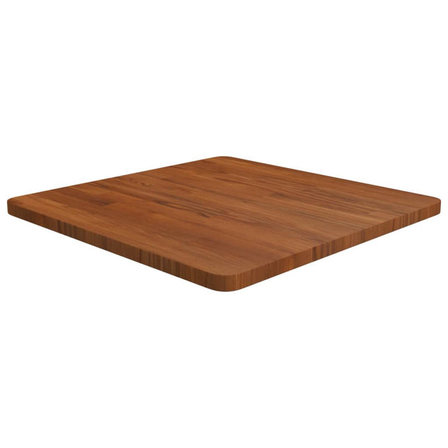 Piano Tavolo Quadrato Marrone Scuro 60x60x2,5cm Rovere Trattato