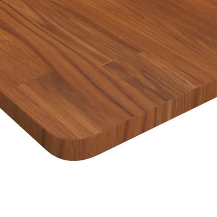 Piano Tavolo Quadrato Marrone Scuro 70x70x2,5cm Rovere Trattato