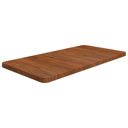 Piano Bagno Marrone Scuro 80x40x2,5cm Legno Massello Trattato