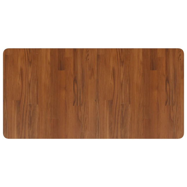 Piano Bagno Marrone Scuro 100x50x2,5cm Legno Massello Trattato