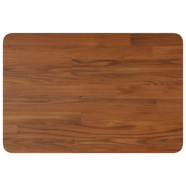 Piano Bagno Marrone Scuro 60x40x2,5cm Legno Massello Trattato