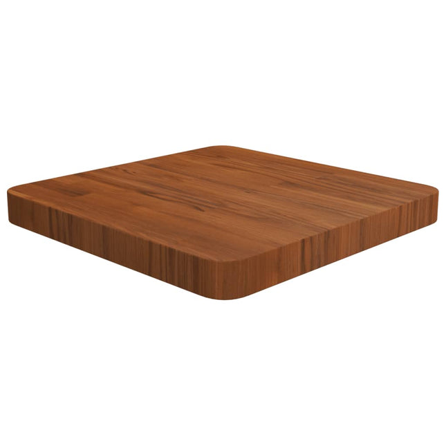 Piano Tavolo Quadrato Marrone Scuro 40x40x4cm Rovere Trattato