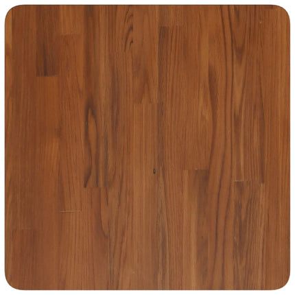Piano Tavolo Quadrato Marrone Scuro 50x50x4cm Rovere Trattato