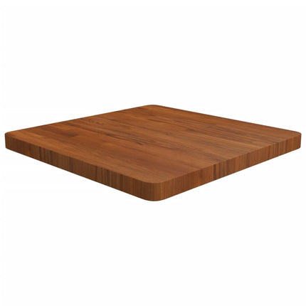 Piano Tavolo Quadrato Marrone Scuro 60x60x4cm Rovere Trattato
