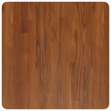 Piano Tavolo Quadrato Marrone Scuro 60x60x4cm Rovere Trattato