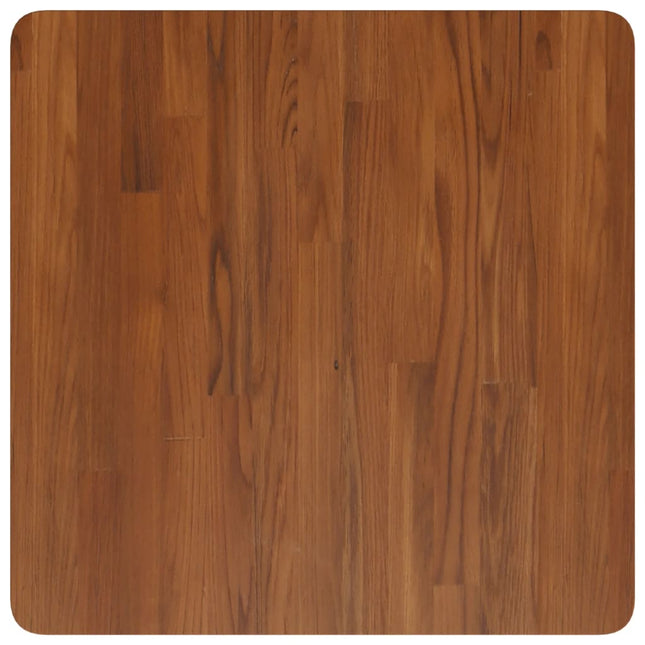 Piano Tavolo Quadrato Marrone Scuro 60x60x4cm Rovere Trattato