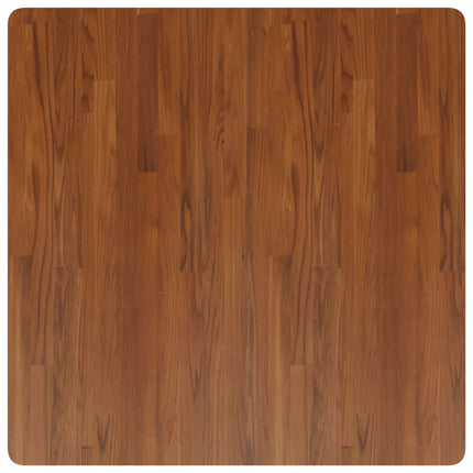 Piano Tavolo Quadrato Marrone Scuro 90x90x4cm Rovere Trattato