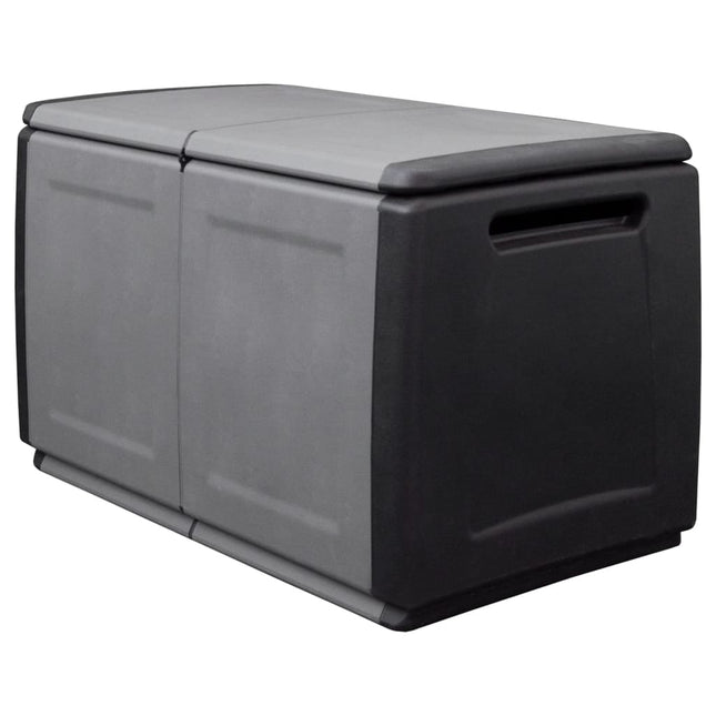 Contenitore da Giardino 96x53x57 230 L Grigio Scuro e Nero