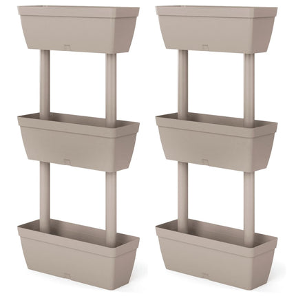 Fioriere da Giardino 6 pz Grigio Talpa