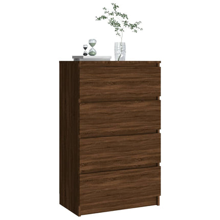 Credenza Rovere Marrone 60x35x98,5 cm in Legno Multistrato