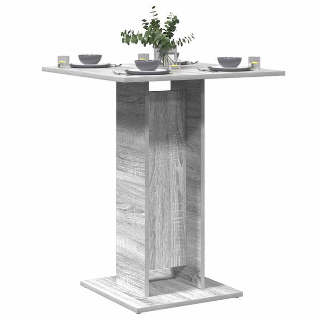 Tavolo da Bistrot Grigio Sonoma 60x60x75 cm Legno Multistrato