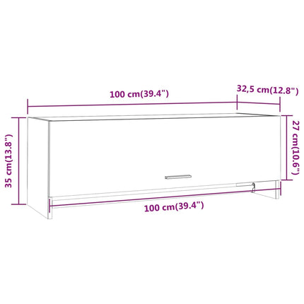 Armadio Grigio Sonoma 100x32,5x35 cm in Legno Ingegnerizzato
