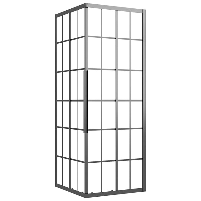 Cabina Doccia ESG Smerigliato 80x80x180 cm Nera