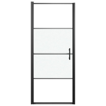 Parete Doccia 81x195cm in Vetro Temperato Semi Smerigliato Nero