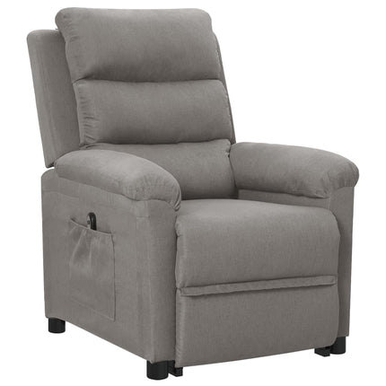 Poltrona Alzapersona Grigio Chiaro Tessuto