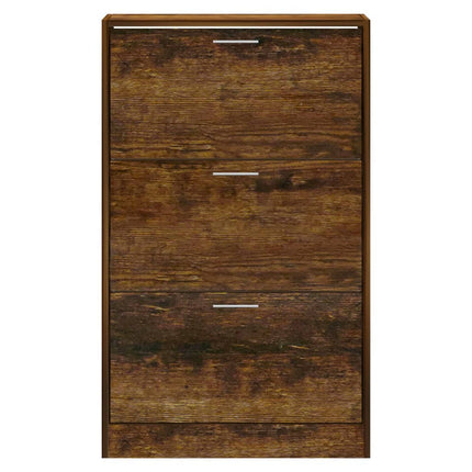 Scarpiera Rovere Fumo 63x24x103 cm in Legno Multistrato