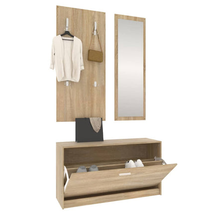 Set Scarpiere 3 in 1 rovere sonoma in Legno Multistrato