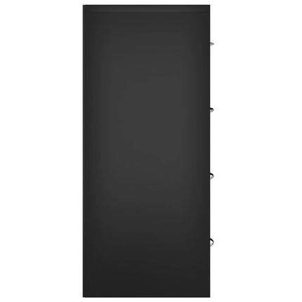 Credenza con 4 Cassetti 60x30,5x71 cm Nera