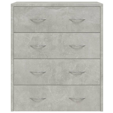 Credenza con 4 Cassetti 60x30,5x71 cm Grigio cemento