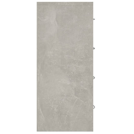 Credenza con 4 Cassetti 60x30,5x71 cm Grigio cemento