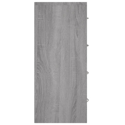 Credenza con 4 Cassetti 60x30,5x71 cm Grigio sonoma
