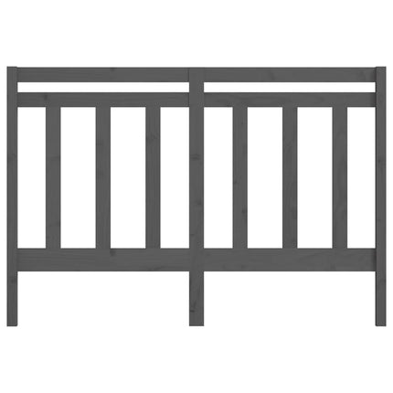 Testiera per Letto Grigia 146x4x100 cm Legno Massello di Pino