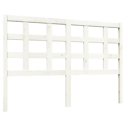 Testiera per Letto Bianca 140,5x4x100 cm Legno Massello di Pino
