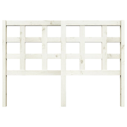 Testiera per Letto Bianca 140,5x4x100 cm Legno Massello di Pino