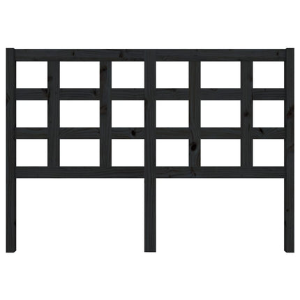 Testiera per Letto Nera 140,5x4x100cm in Legno Massello di Pino