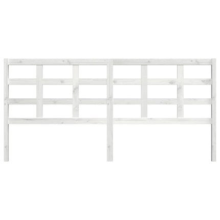 Testiera per Letto Bianca 205,5x4x100 cm Legno Massello di Pino