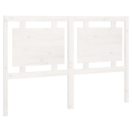 Testiera per Letto Bianca 145,5x4x100 cm Legno Massello di Pino