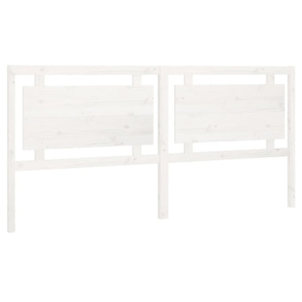 Testiera per Letto Bianca 205,5x4x100 cm Legno Massello di Pino