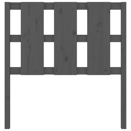 Testiera per Letto Grigia 95,5x4x100 cm Legno Massello di Pino