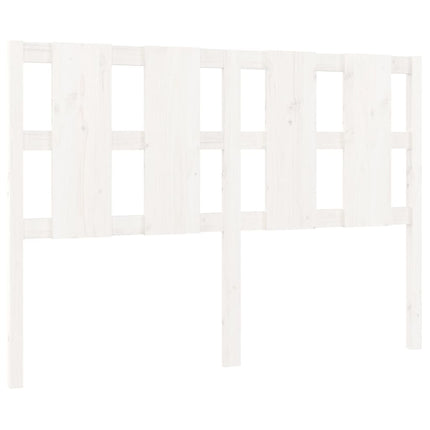Testiera per Letto Bianca 140,5x4x100 cm Legno Massello di Pino