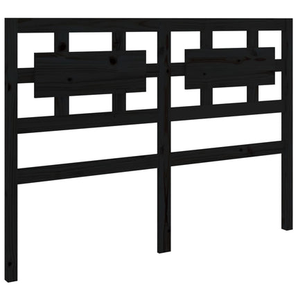 Testiera per Letto Nera 165,5x4x100cm in Legno Massello di Pino
