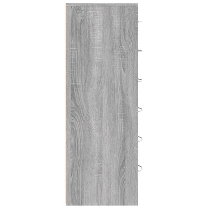 Credenza 6 Cassetti Grigio Sonoma 50x34x96 cm Legno Multistrato